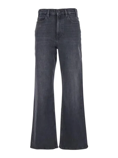 AG BLACK JEANS WITH LOGO DETAIL ON THE POCKET AND LOGO PATCH ON THE REAR IN DENIM WOMAN