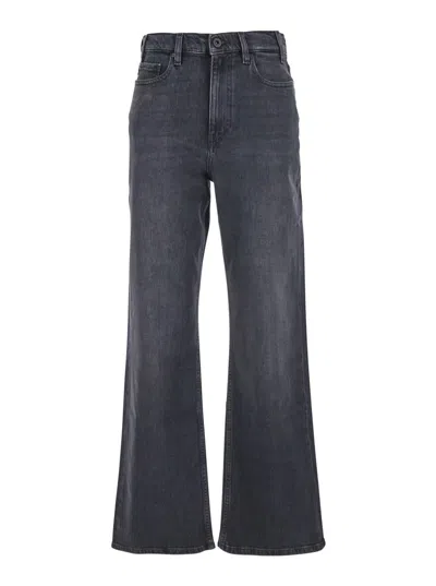 AG BLACK JEANS WITH LOGO DETAIL ON THE POCKET AND LOGO PATCH ON THE REAR IN DENIM WOMAN