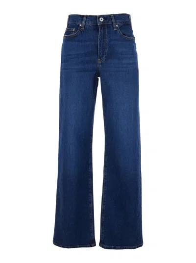 AG BLUE JEANS WITH LOGO DETAIL ON THE POCKET AND LOGO PATCH ON THE REAR IN DENIM WOMAN