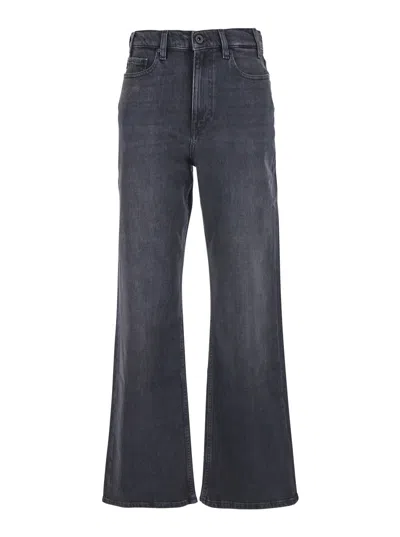AG BLACK JEANS WITH LOGO DETAIL ON THE POCKET AND LOGO PATCH ON THE REAR IN DENIM WOMAN