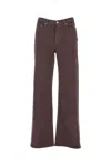 Ag Brinley Corduroy High-rise Straight-leg Jeans In Brown