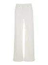 Ag White Jeans With Belt Loops And Logo Patch On The Rear In White
