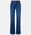 Ag New Bgy Mid-rise Wide-leg Jeans In Blue