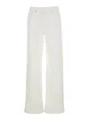 Ag White Jeans With Belt Loops And Logo Patch On The Rear