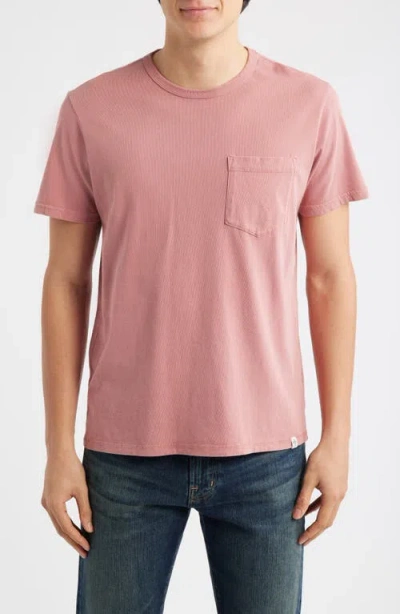 Ag Nick Cotton Pocket T-shirt In Pink