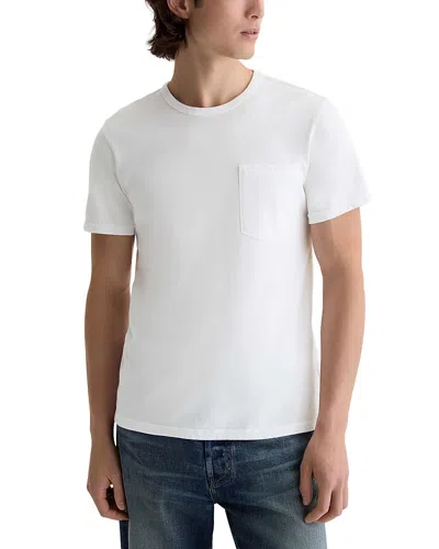 Ag Nick Slim Fit Pocket Tee In White