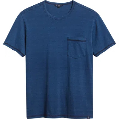 Ag Nick Slub Cotton Pocket T-shirt In Brown
