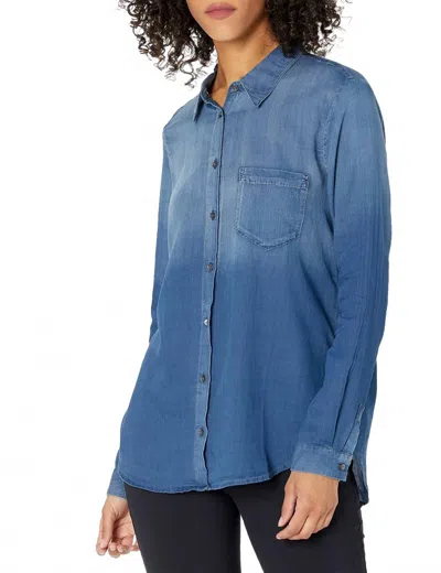 Ag Nola Button Front Shirt In Zuma In Blue