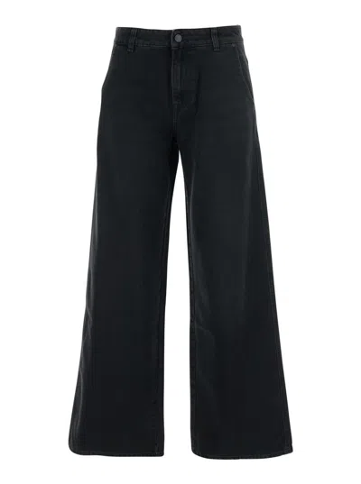 Ag Wide-leg Jeans In Black