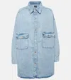 Ag Oversized Denim Jacket In Blue
