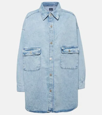 Ag Oversized Denim Jacket In Blue