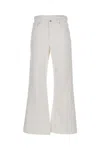 Ag White Jeans With Belt Loops And Logo Patch On The Rear In White