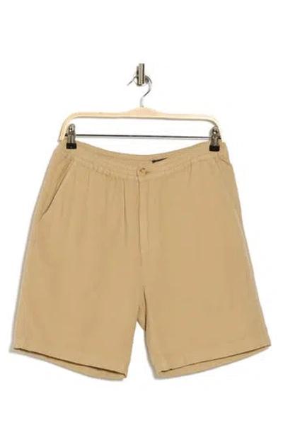 Ag Paxton Linen & Cotton Shorts In Neutral