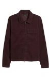 Ag Philip Zip Stretch Cotton Jacket In Red