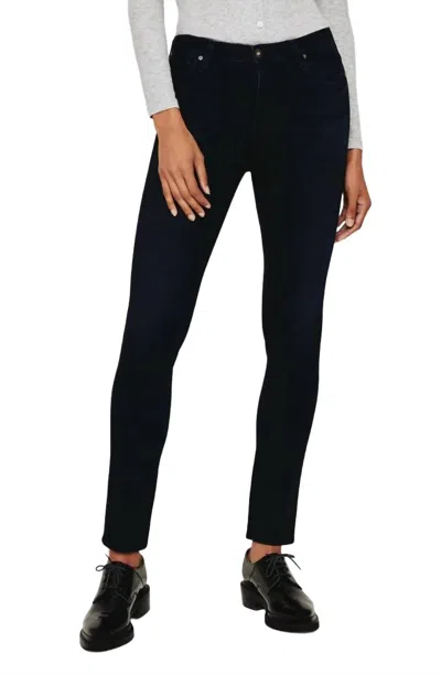 Ag Mari High Waist Slim Ankle Straight Leg Jeans In Black