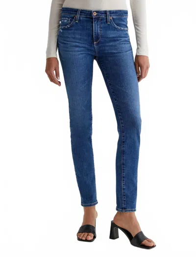 Ag Prima Cigarette Leg Jeans In Brighton In Blue