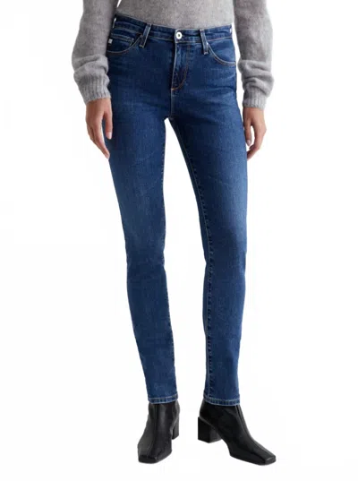 Ag Prima Cigarette Leg Vapor Wash Jean In Goldrush In Blue
