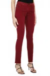 Ag Prima Denim High-rise Skinny Jeans In Dark Sangria In Red