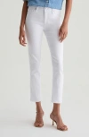Ag Prima Low Rise Ankle Cigarette Jeans In White