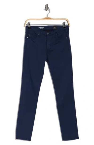 Ag Prima Low Rise Ankle Cigarette Pants In Blue