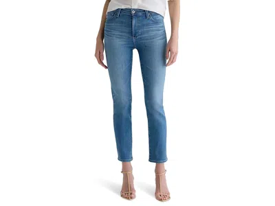 Ag Prima Low Rise Cigarette Ankle Jeans In Atlantis In Blue