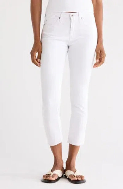 Ag Prima Low Rise Crop Cigarette Jeans In White