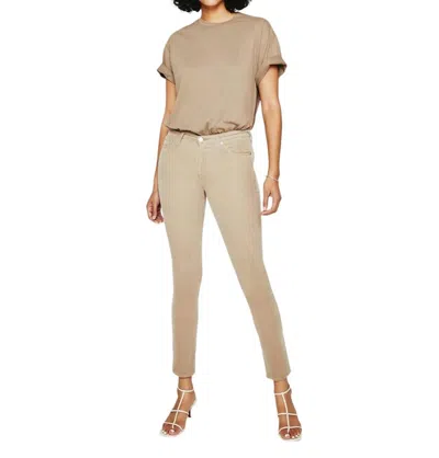 Ag Prima Mid Rise Cigarette Ankle Jean In Silk Bamboo In Multi