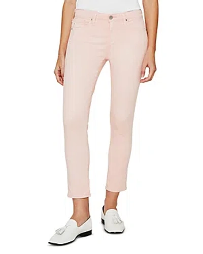 Ag Prima Mid Rise Crop Jeans In Pearl Mauve In Pink