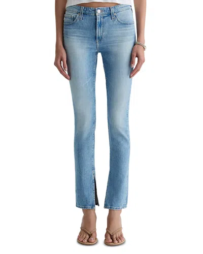 Ag Prima Mid Rise Slim Straight Jeans In Cruiser In Blue