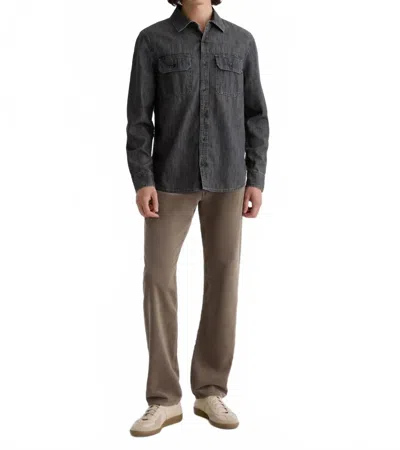 Ag Protégé Corduroy Classic Straight Pants In Industrial Taupe In Multi