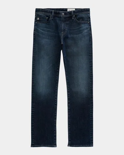 Ag Protege Dark-wash Straight-leg Jeans In Blue