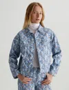 Ag Ramie Jacket In Diamond Fray Big Light