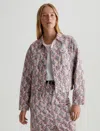 Ag Ramie Jacket In Diamond Fray Big Pink