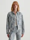 Ag Ramie Jacket In Stripe Fray