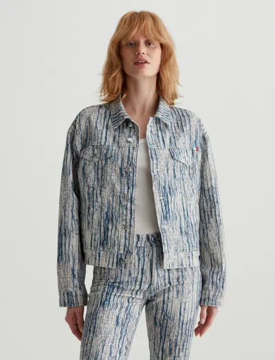 Ag Ramie Jacket In Stripe Fray