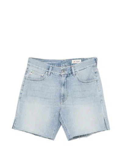 Ag Raw-cut Shorts In Blue