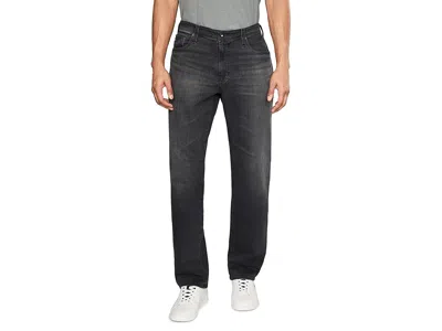 Ag Reggie Athletic Straight Jeans Curson In Black
