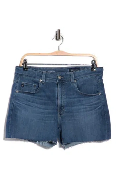 Ag Relaxed Denim Shorts In Blue