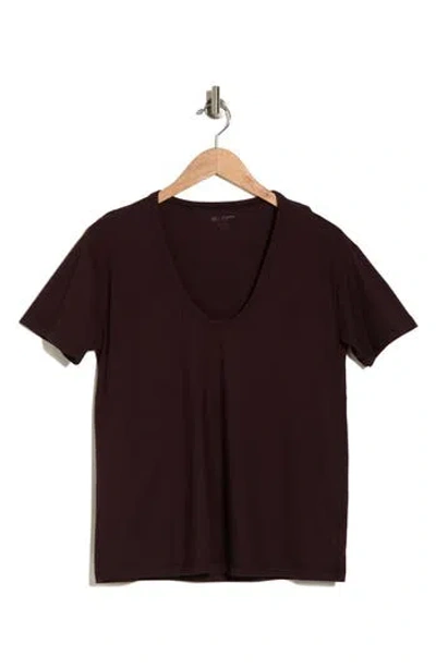 Ag Relaxed Fit U-neck T-shirt In Burnt Wick