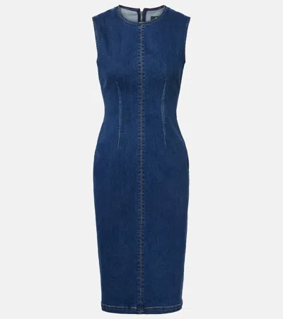 Ag Rennes Denim Midi Dress In Blue