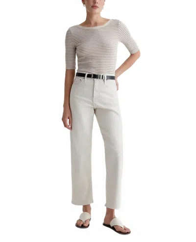 Ag Rian High Rise Straight Jean In Opal Stone In White
