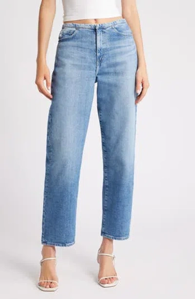 Ag Rian High Waist Ankle Straight Leg Jeans In Blue