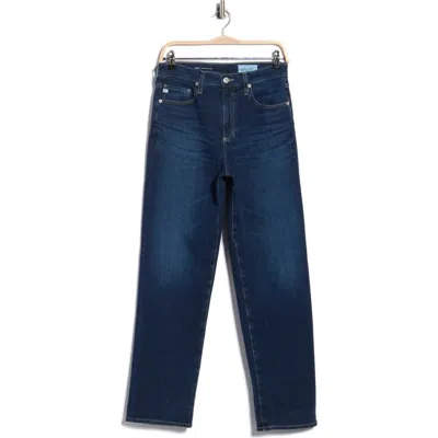 Ag Rian High Waist Straight Leg Jeans In Blue