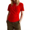 Ag Rini Short Sleeve Top In Persimmon In Red