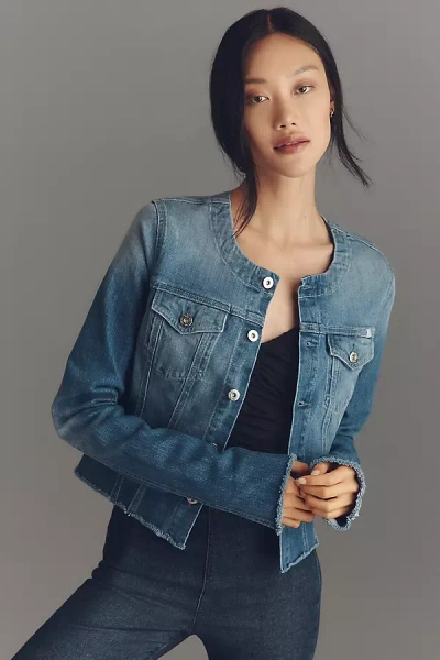 AG AG ROBYN COLLARLESS DENIM JACKET