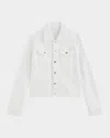 Ag Robyn Buttoned Denim Jacket In White