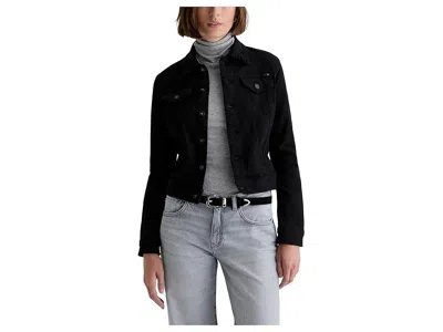 Ag Robyn Fitted Denim Jacket In Black