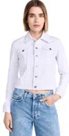 Ag Robyn Buttoned Denim Jacket In True White