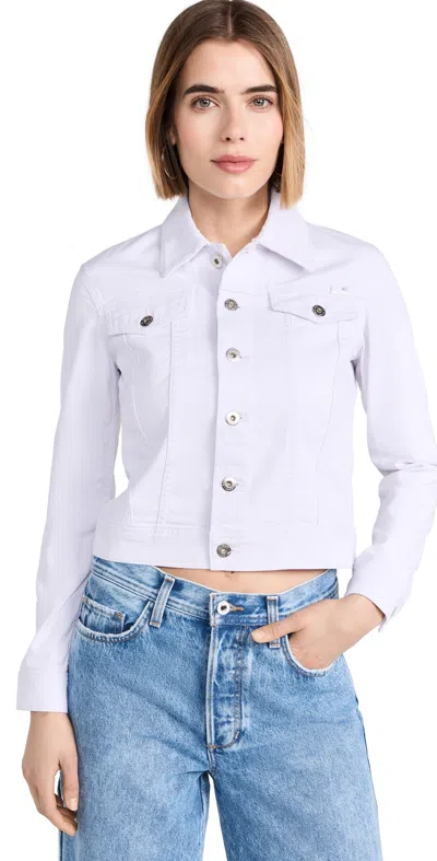 Ag Robyn Buttoned Denim Jacket In White