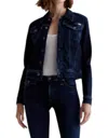 Ag Robyn Fitted Denim Jacket In Blue